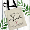Welcome to Atlanta Georgia Tote Bag - Custom Destination Wedding Welcome Bags - Personalized Wedding Gift Bags for Hotel Room Welcome Gifts - Custom Wedding Welcome Tote Bags - Welcome to Our Wedding Totes - Bulk Unique Modern Wedding Favors 