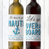  Custom Wine Labels for Boat Party - Nautical Party Decorations -Custom Wine Bottle Stickers for Nauti Party, Cruise, Sailing Trip, Yacht Party - Let's Get Nauti, Let's Go Overboard, Drink Like a Sailor, Let's Get Ship Faced Wine Labels 
