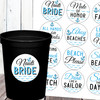 Nautical Party Favor Labels - Nautical Boat Stickers - Waterproof Labels for Cups - Nautical Party Supplies