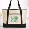 Lake Life + Lake Vibes Beach Tote
