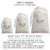Personalized Bulk Canvas Drawstring Favor Bags | Joy & Chaos