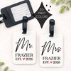 Modern Heart Mr. and Mrs. Luggage Tags