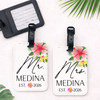Tropical Floral Mr. and Mrs. Luggage Tags