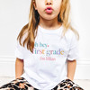 Mod Pastel Rainbow Hello 1st Grade Shirt - Personalized Back to School Shirt  for Girls