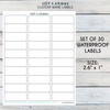 Custom Name Labels - Waterproof Name Labels - Personalized Stickers | Joy & Chaos