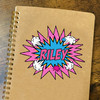 Kids Personalized Notebook with Name - Custom Journal for Girls  - Pop Art Comic Book School Supplies