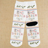 Personalized Girls Socks - Big Sister Socks with Name - Big Sister Personalized Socks for Toddler Girls 