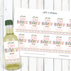Custom Mini Wine Labels for Baby Shower - Boho Baby Shower Favor Labels - Personalized Mini Wine Stickers - Boho Earth Tone Baby Shower Supplies and Decorations - Custom Wine Decals for Small Bottles of Alcohol
