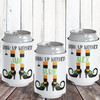 Drink Up Witches Custom Halloween Can Coolers - Halloween Can Cozies with Striped Witch Legs and Witch Shoes