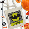 Personalized Canvas Tote Bag with Name - Children's Custom Halloween Trick or Treat Bag - Kids Batman Candy Sack