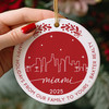 Modern City Skyline Christmas Ornament