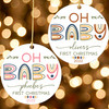 Boho Earth Oh Baby First Christmas Ornament