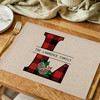 Plaid Pinecone Monogram Placemats