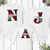 Plaid Pinecone Monogrammed Family Sweatshirts