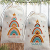Boho Christmas Rainbow Tree Custom Gift Bags
