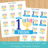 8 Nights of Hanukkah Gift Stickers