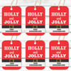 Santa Belly Custom Christmas Napkin Ring Tags 