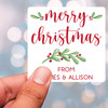 Merry Christmas Personalized Gift Labels - Custom Christmas Gift Sticker Set - Pre-Printed To and From Holiday Gift Wrap Labels