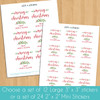 Watercolor Holly Custom Christmas Gift Labels