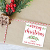 Watercolor Holly Christmas Gift Labels