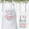 Gold Holly Christmas Apron