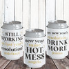 Funny New Years Eve Party Favors - Customized Can Coolers - Personalized Holiday Party Favors for Adults - Bulk Can Cozies  with Names - Slim Can Sleeves - Beer Can Hugs - New Year Same Hot Mess - My New Years Resolution is to DRINK MORE - Still Working On Last Year's Resolution - Kiss Me Now! Midnight Is Past My Bedtime