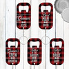 Plaid Groom's Crew Bottle Openers