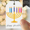 Printable Hanukkah Tags - Hanukkah Menorah Gift Wrap Tags - Printable Hanukkah Gift Labels for the 8 Nights of Hanukkah -  Eight Days of Hanukkah Gift Tags to Print at Home