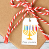 Printable Hanukkah Tags - Hanukkah Menorah Gift Wrap Tags - Printable Hanukkah Gift Labels for the 8 Nights of Hanukkah -  Eight Days of Hanukkah Gift Tags to Print at Home