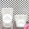 Custom Printed Bulk Favor Labels & Waterproof Stickers for Cups and Drinkware | Joy & Chaos