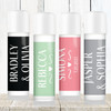 Custom Bulk Wedding Favor Lip Balm Labels - Personalized Lip Balm Stickers with Couple's First Names and Wedding Date - Modern Wedding Favors with Heart - Lip Balm Favor Labels  with Names and Date