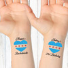 Chicago Flag Tattoos - Custom Chicago Bachelorette Tattoos - Chicago Birthday Party Temporary Tattoos - Personalized Chicago Party Favors