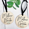 Personalized Wooden Dress Hanger Tags for Wedding Party - Mother of the Bride Custom Wood Dress Hanger Tags and Mother of the Groom Wooden Hanger Label Tag