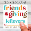 Retro Friendsgiving Leftovers Labels
