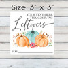 Watercolor Thanksgiving Leftovers Labels