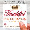 Thankful For Leftovers Labels