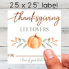 Pumpkin Thanksgiving Leftovers Labels