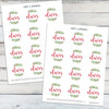 Watercolor Holly Gift Labels