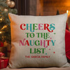 Naughty List Throw Pillow Cover