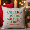 Naughty List Throw Pillow Cover