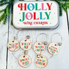 Cheerful Christmas Wine Charms