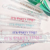 Cheerful It’s Party Time Bubble Labels