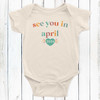 Retro See You In... Pregnancy Announcement Bodysuit