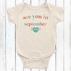 Retro See You In... Pregnancy Announcement Bodysuit