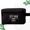 Custom Mens Toiletry Kits - Personalized Groomsmen Toilet Kit Bags - Customized Men's Dopp Kits for Wedding Party