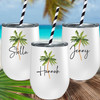 Palm Tree Wine Tumbler