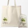 Palm Tree Name Tote Bags