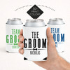 Suit Up Team Groom Can Coolers