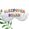 Sleepover Squad Eye Masks - Bulk Satin Sleep Masks for Slumber Party - Retro Birthday Pajama Party Favors