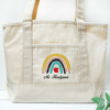 Mod Rainbow Teacher Beach Tote Bag